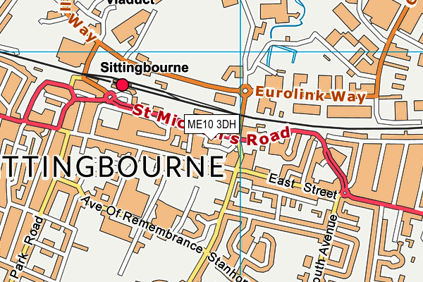 ME10 3DH map - OS VectorMap District (Ordnance Survey)