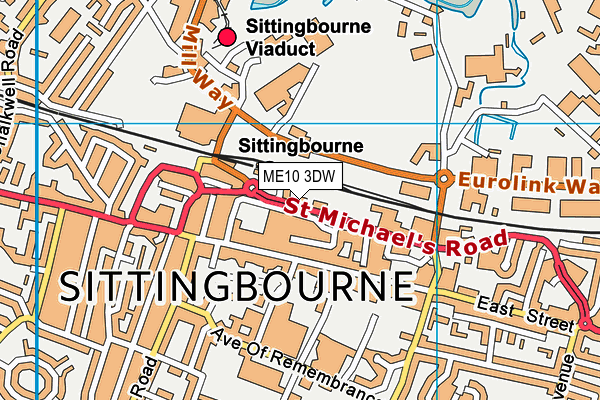 ME10 3DW map - OS VectorMap District (Ordnance Survey)