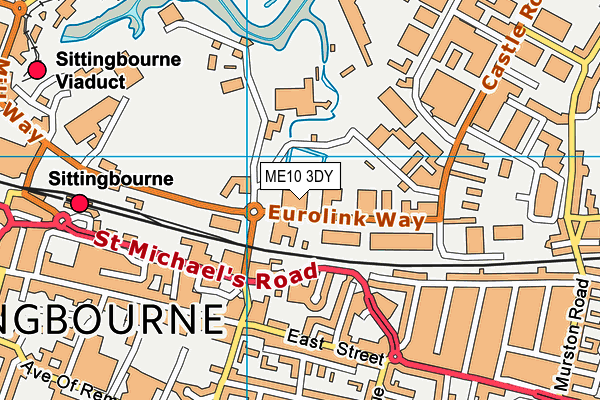 ME10 3DY map - OS VectorMap District (Ordnance Survey)