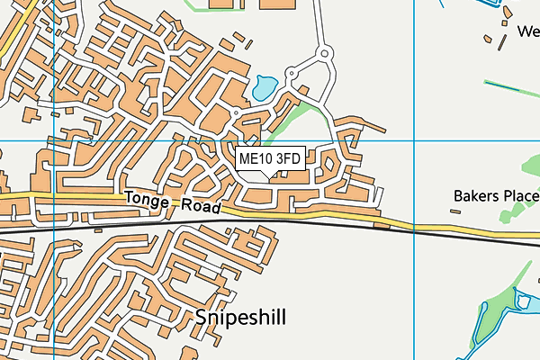 ME10 3FD map - OS VectorMap District (Ordnance Survey)