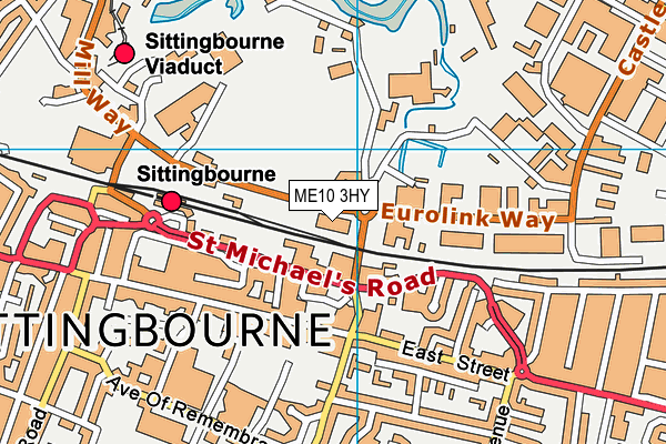 ME10 3HY map - OS VectorMap District (Ordnance Survey)