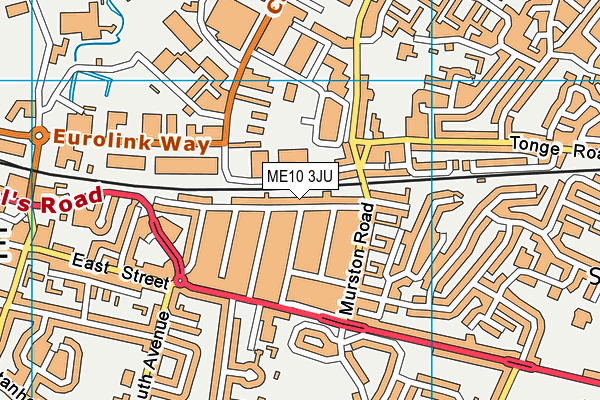 ME10 3JU map - OS VectorMap District (Ordnance Survey)