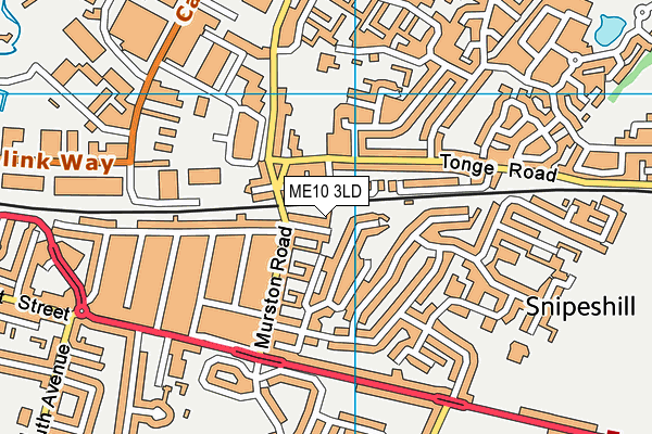 ME10 3LD map - OS VectorMap District (Ordnance Survey)