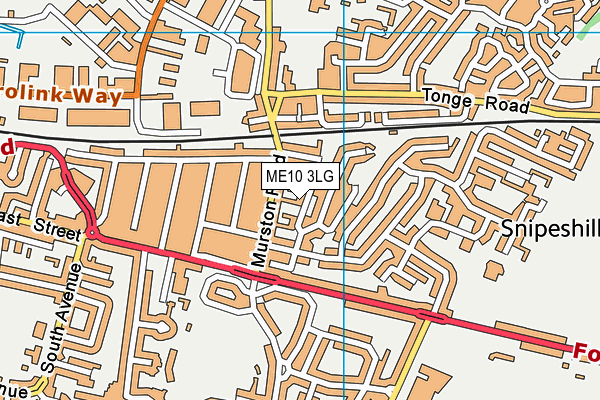 ME10 3LG map - OS VectorMap District (Ordnance Survey)