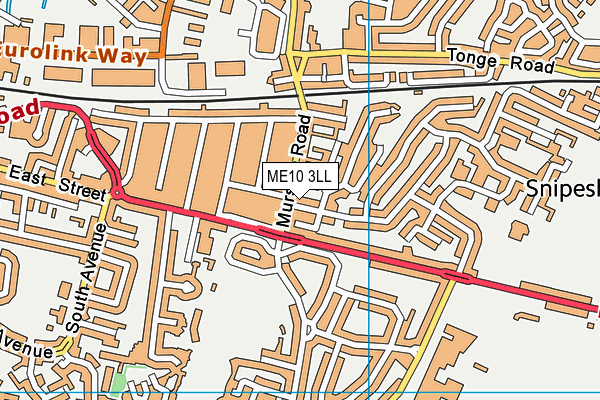 ME10 3LL map - OS VectorMap District (Ordnance Survey)