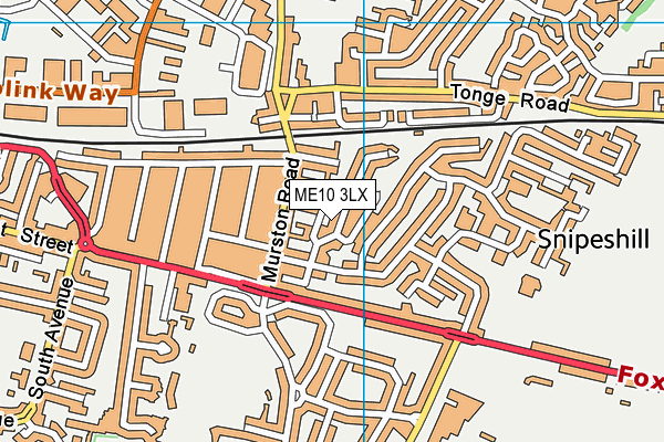 ME10 3LX map - OS VectorMap District (Ordnance Survey)