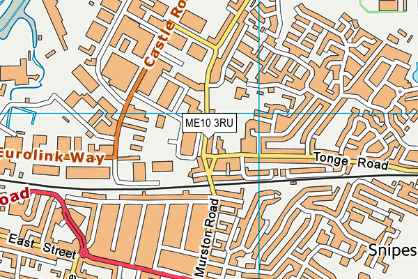 ME10 3RU map - OS VectorMap District (Ordnance Survey)