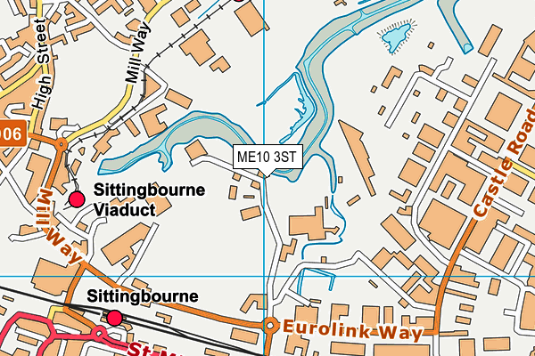 ME10 3ST map - OS VectorMap District (Ordnance Survey)