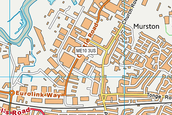 ME10 3US map - OS VectorMap District (Ordnance Survey)