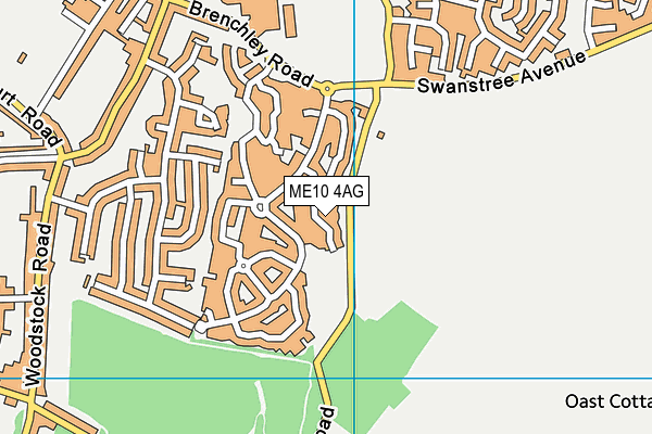 ME10 4AG map - OS VectorMap District (Ordnance Survey)