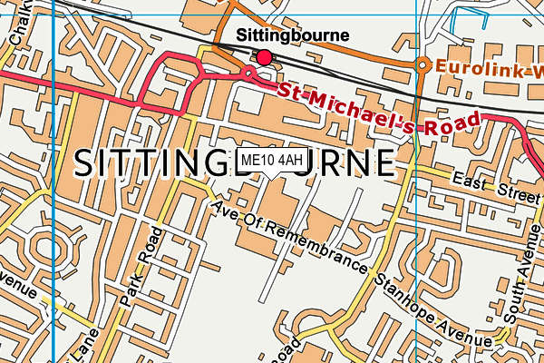 ME10 4AH map - OS VectorMap District (Ordnance Survey)