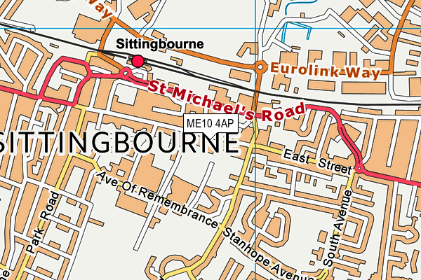 ME10 4AP map - OS VectorMap District (Ordnance Survey)