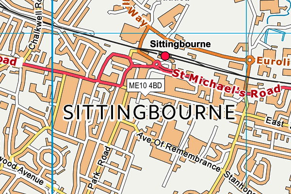 ME10 4BD map - OS VectorMap District (Ordnance Survey)