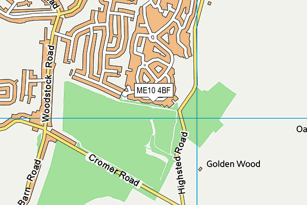 ME10 4BF map - OS VectorMap District (Ordnance Survey)