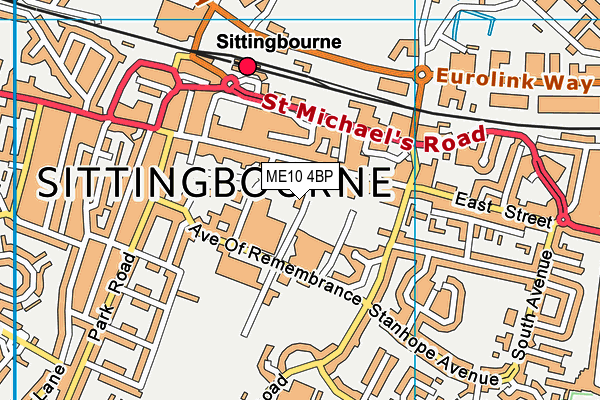 ME10 4BP map - OS VectorMap District (Ordnance Survey)