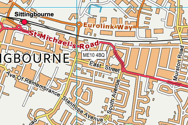 ME10 4BQ map - OS VectorMap District (Ordnance Survey)