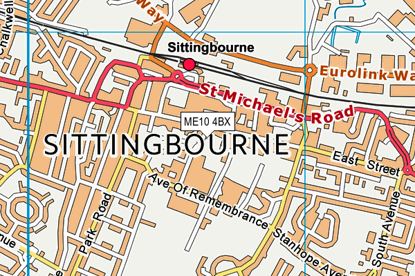 ME10 4BX map - OS VectorMap District (Ordnance Survey)