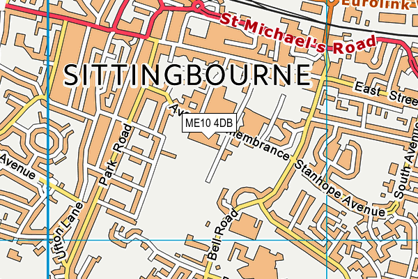 Borden Grammar School map (ME10 4DB) - OS VectorMap District (Ordnance Survey)