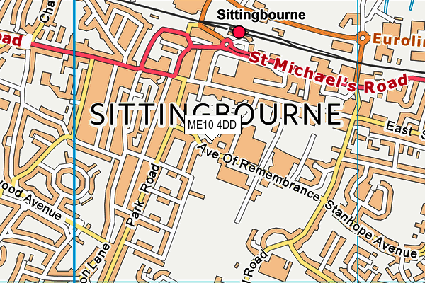 ME10 4DD map - OS VectorMap District (Ordnance Survey)