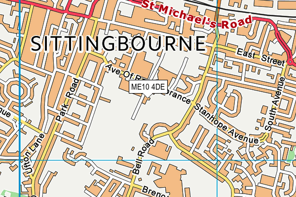 ME10 4DE map - OS VectorMap District (Ordnance Survey)