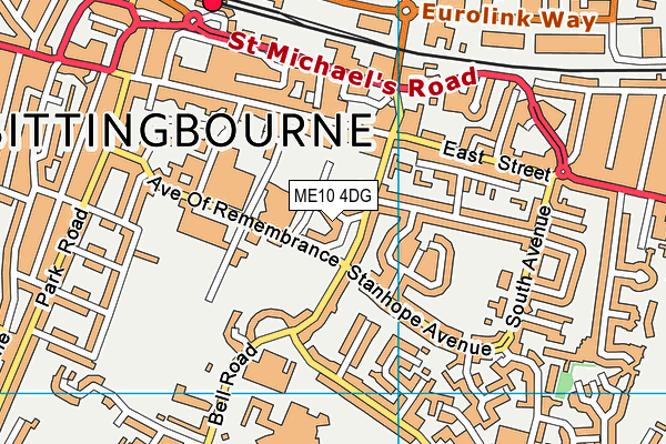 ME10 4DG map - OS VectorMap District (Ordnance Survey)