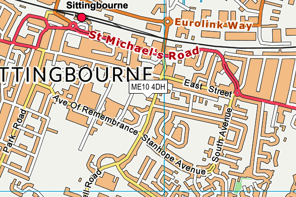 ME10 4DH map - OS VectorMap District (Ordnance Survey)