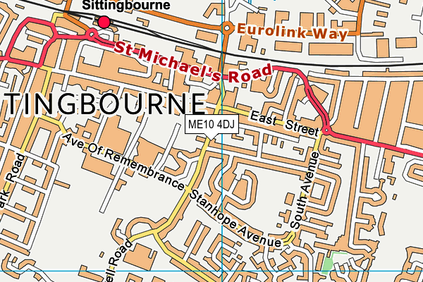 ME10 4DJ map - OS VectorMap District (Ordnance Survey)