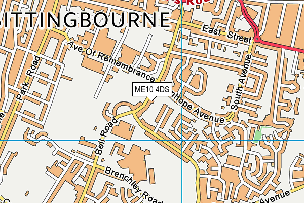 ME10 4DS map - OS VectorMap District (Ordnance Survey)