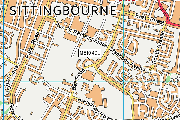 ME10 4DU map - OS VectorMap District (Ordnance Survey)