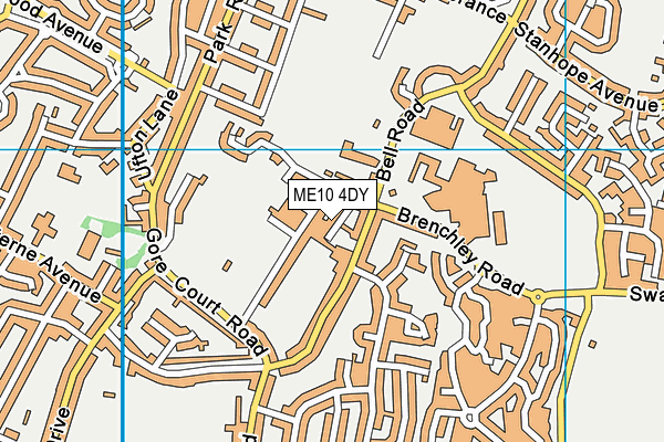 ME10 4DY map - OS VectorMap District (Ordnance Survey)
