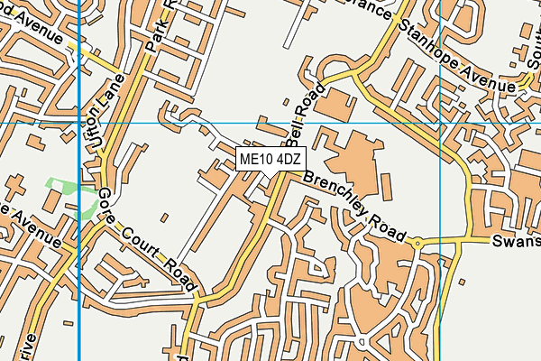 ME10 4DZ map - OS VectorMap District (Ordnance Survey)