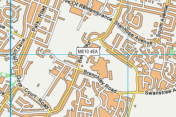 ME10 4EA map - OS VectorMap District (Ordnance Survey)