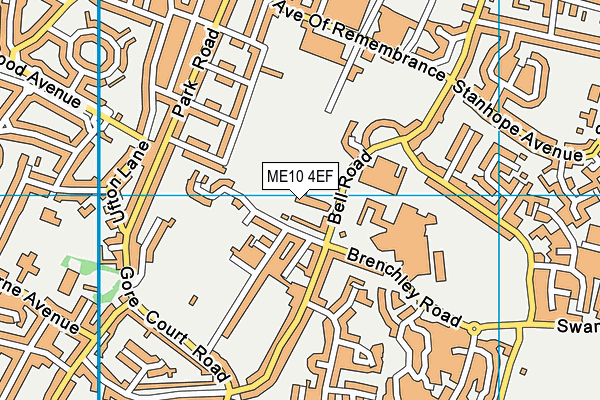 ME10 4EF map - OS VectorMap District (Ordnance Survey)