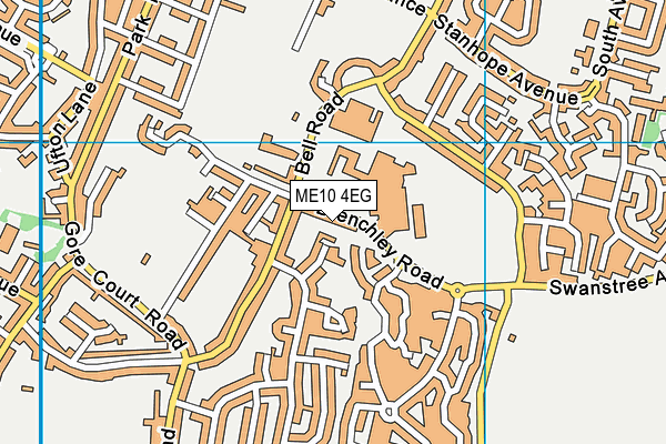 ME10 4EG map - OS VectorMap District (Ordnance Survey)