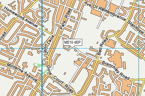 ME10 4EP map - OS VectorMap District (Ordnance Survey)