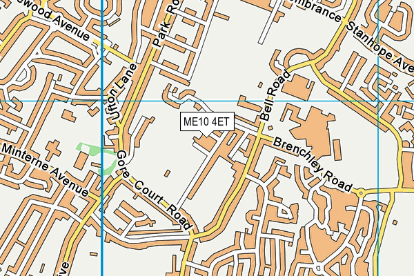 ME10 4ET map - OS VectorMap District (Ordnance Survey)