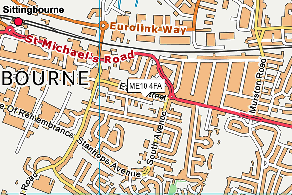 ME10 4FA map - OS VectorMap District (Ordnance Survey)