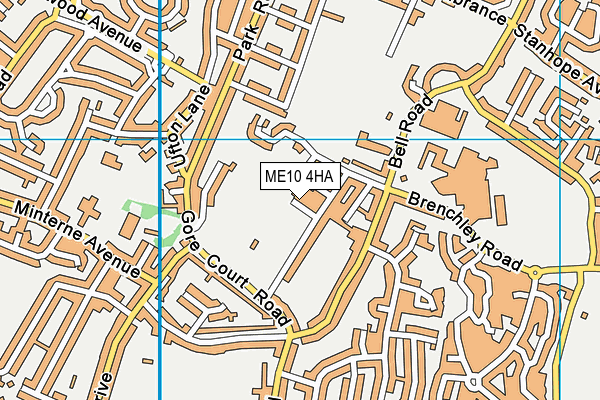 The Appleyard map (ME10 4HA) - OS VectorMap District (Ordnance Survey)
