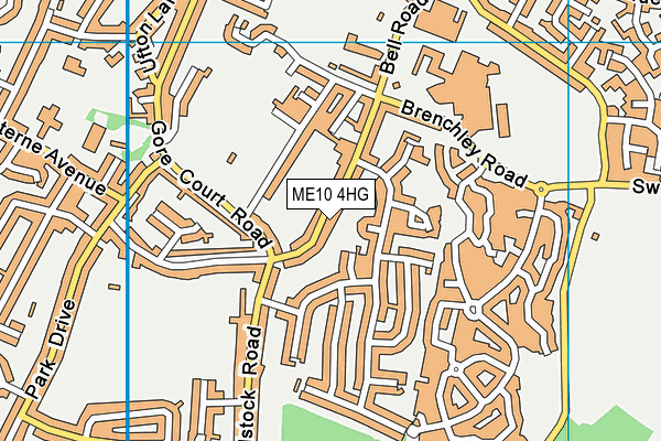 ME10 4HG map - OS VectorMap District (Ordnance Survey)