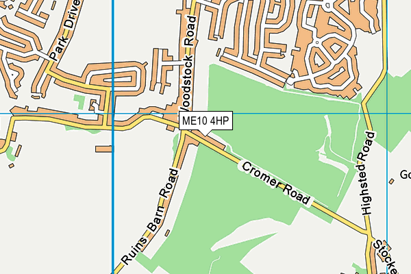 ME10 4HP map - OS VectorMap District (Ordnance Survey)