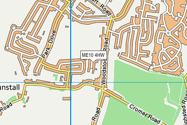 ME10 4HW map - OS VectorMap District (Ordnance Survey)