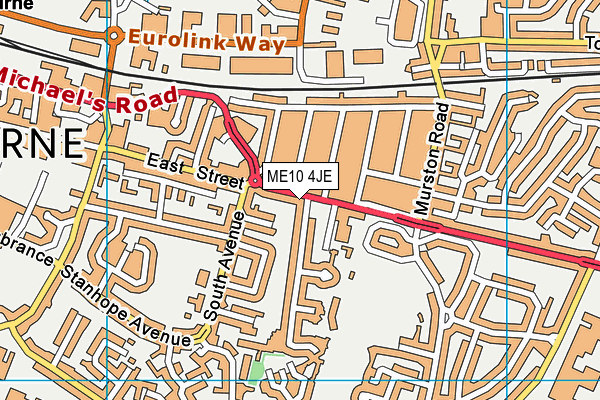 ME10 4JE map - OS VectorMap District (Ordnance Survey)