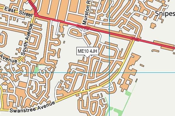 ME10 4JH map - OS VectorMap District (Ordnance Survey)