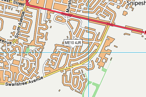 ME10 4JR map - OS VectorMap District (Ordnance Survey)