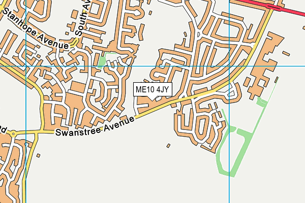 ME10 4JY map - OS VectorMap District (Ordnance Survey)