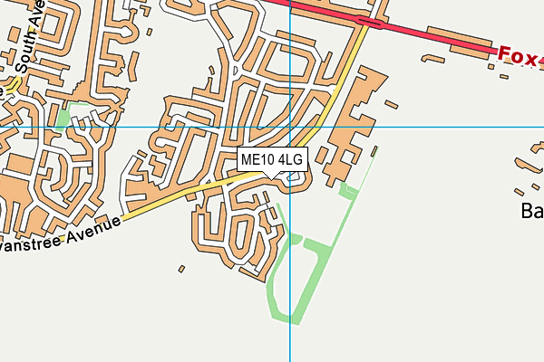 ME10 4LG map - OS VectorMap District (Ordnance Survey)