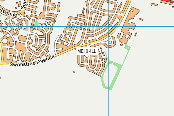 ME10 4LL map - OS VectorMap District (Ordnance Survey)