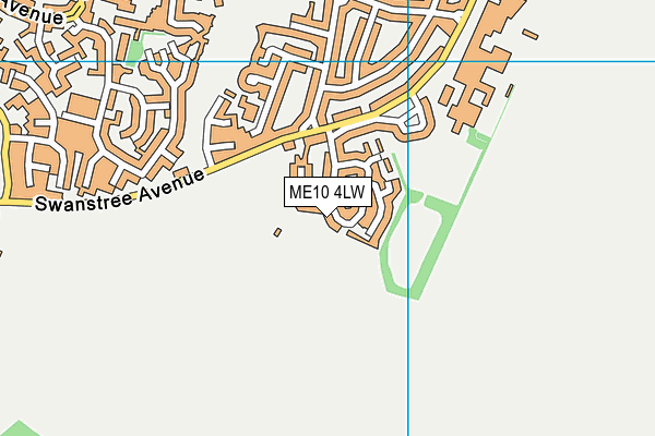ME10 4LW map - OS VectorMap District (Ordnance Survey)
