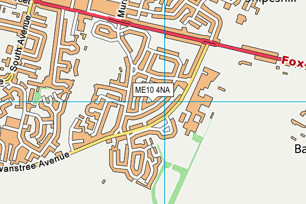 ME10 4NA map - OS VectorMap District (Ordnance Survey)