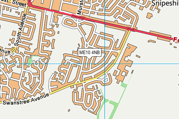 ME10 4NB map - OS VectorMap District (Ordnance Survey)